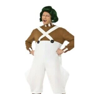 Mens Deluxe Oompa Loompa Costume adult one size costume party halloween